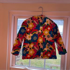 Mini Boden Girls Jacket - Rainbow Flower Pattern